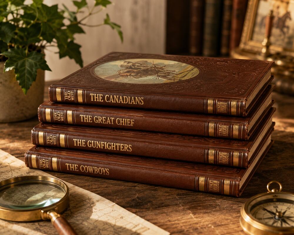 Time Life The Old West Books Lot of 4 Canadians Cowboys Gunfighters Chief